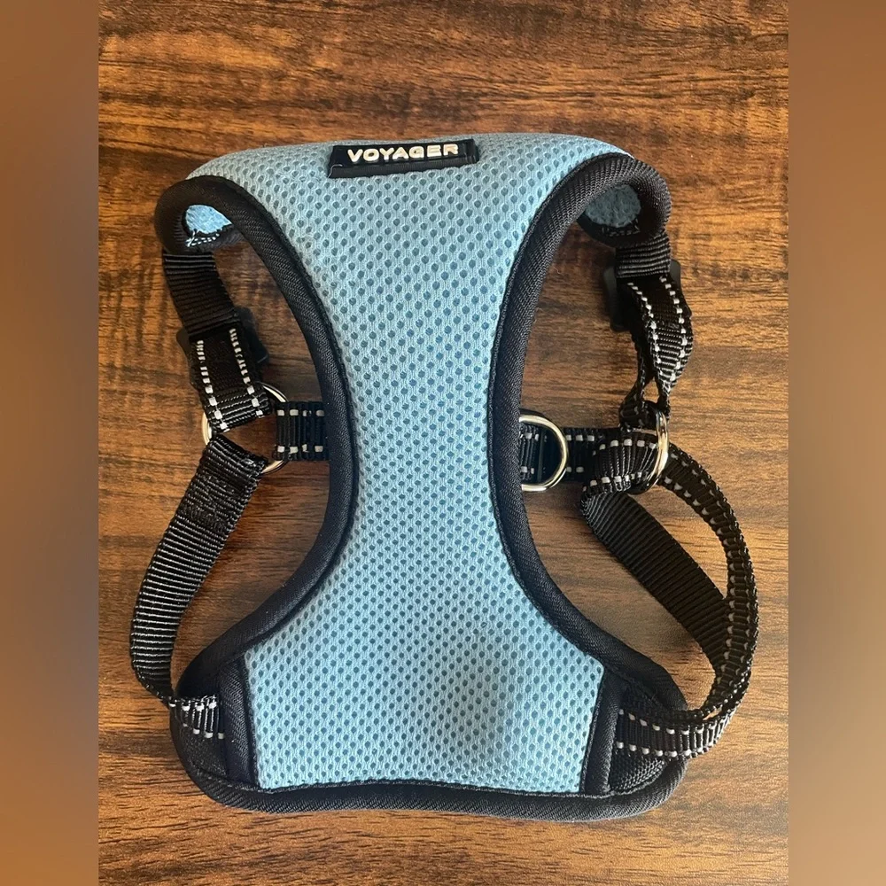 Blue size small dog harness
